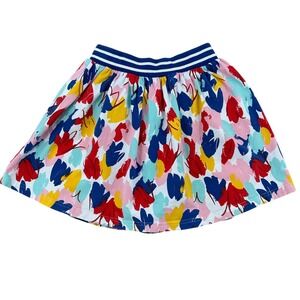 Hanna Andersson Skort Kids 140 Multicolor Abstract Floral Cotton Jersey Skirt